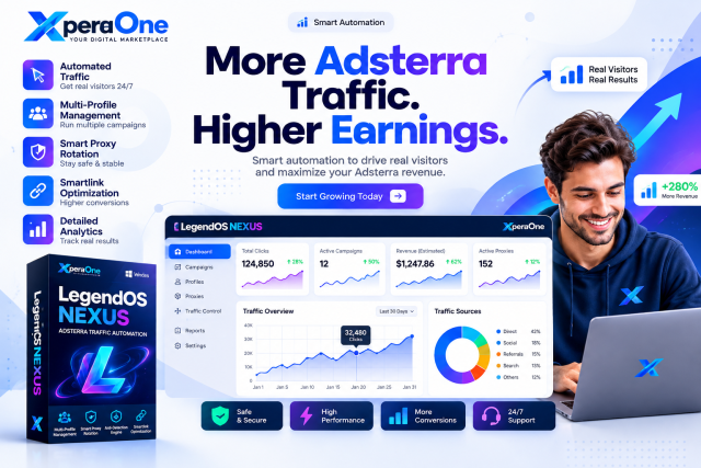 LegendOS Nexus — Adsterra Traffic Automation